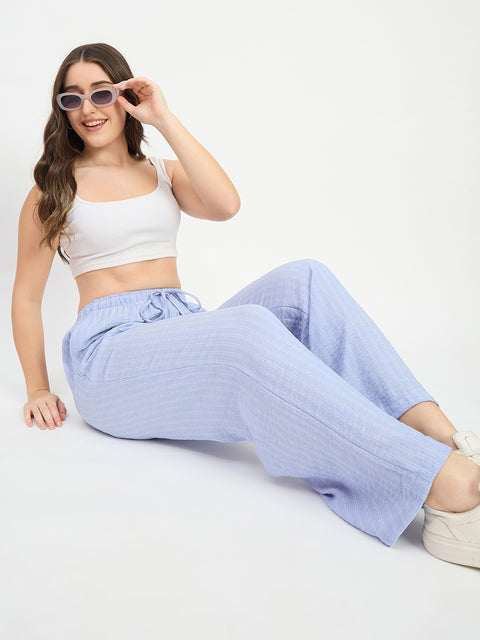 Madame Striper Blue Trousers