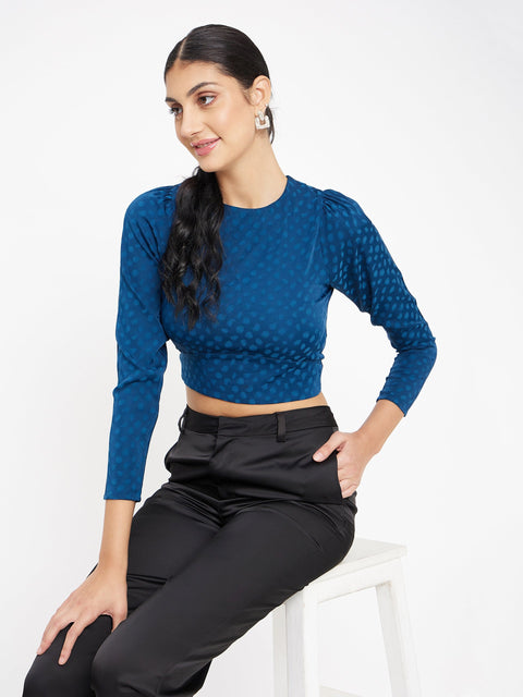 Madame Teal Crop Top