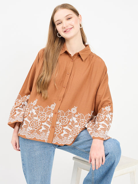Madame Rust Rayon Blend Printed Shirt