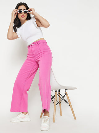 Madame Pink Solid Denim