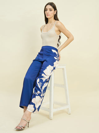 Madame Blue Printed Trousers