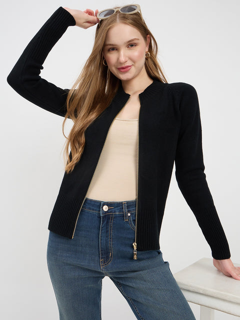 Madame Crew Neck Black Knit Sweater