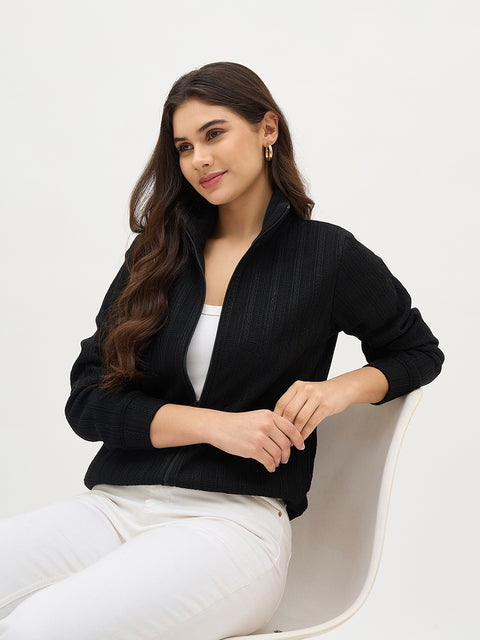 Madame Black Striped Sweatshirt