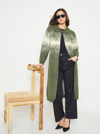 Madame Olive Green Bodycon Sweater and Shrug