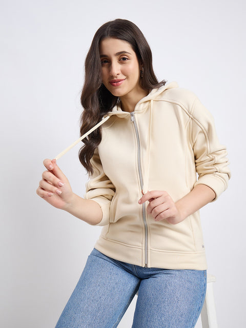 Madame Solid Cream Sweatshirt