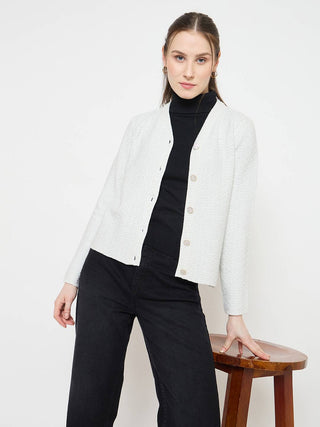 Madame V-Neck Cardigan with  Buttons