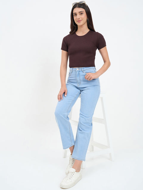 Madame Ice Blue Straight Fit Jean