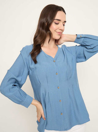 Madame Rayon Blend V-Neck Top