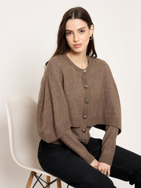 Madame Brown Embellished Sweater