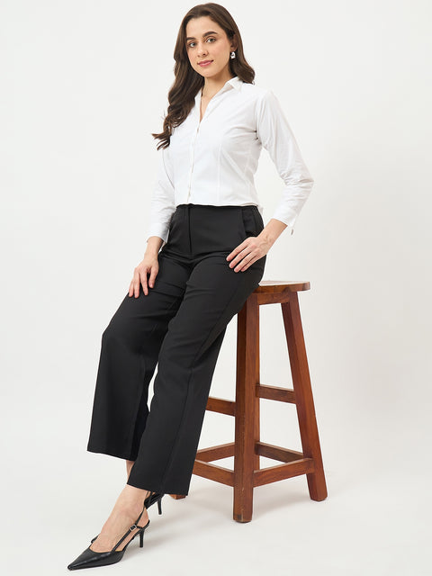 Madame Black Stretch Slim-Fit Trousers