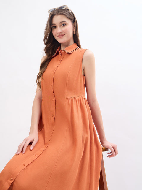 Madame Rust Rayon A-Line Shirt Dress