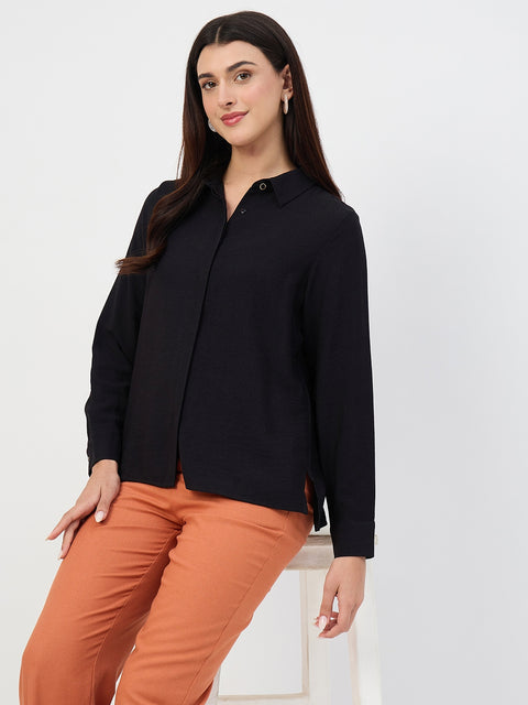 Madame Black Rayon-Blend Shirt