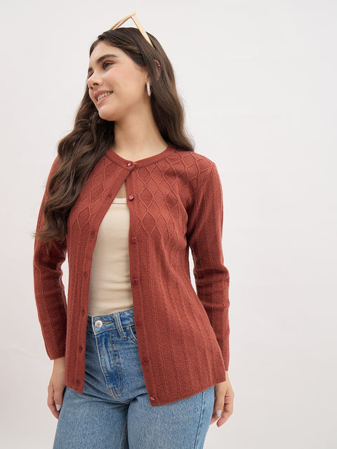 Madame Rust Self Design Cardigan
