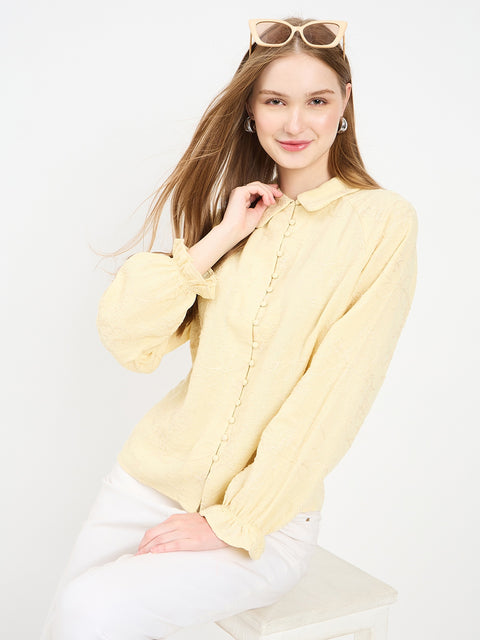 Madame Solid Yellow Shirt