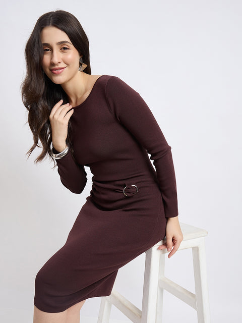 Madame Brown Knit Dress