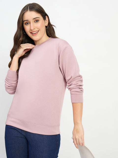 Madame Solid Blush Sweat-Shirt