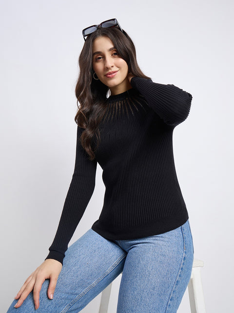 Madame Black Knit Top