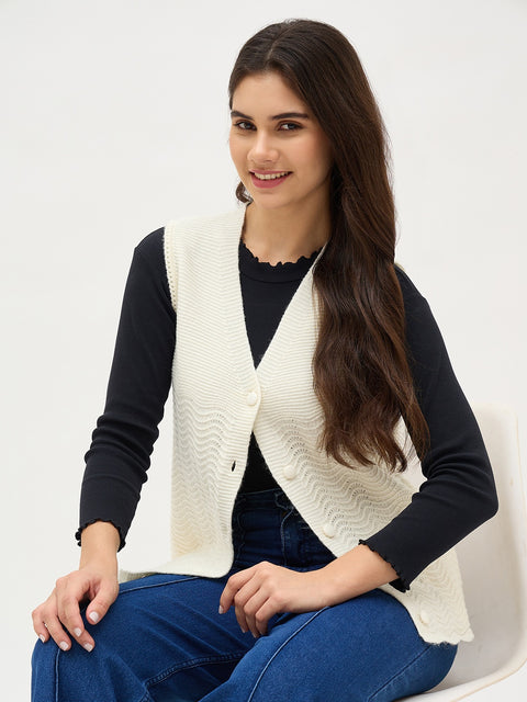 Madame Off White Cardigan
