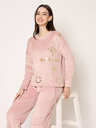 mSECRET Crew Neck Pink Track Bottoms