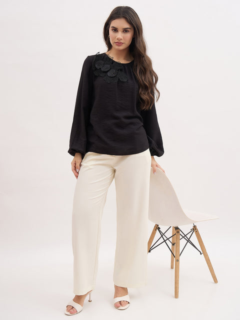 Madame Pleated Beige Korean Trousers
