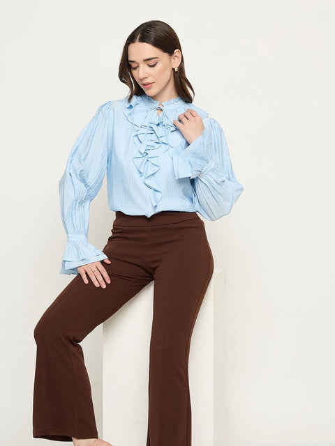 Madame Flared Brown Trousers