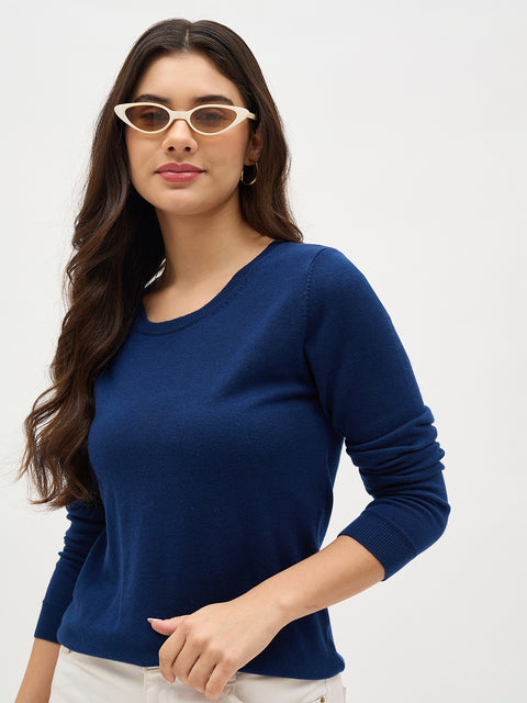 Madame Navy Basic Pullover Sweater