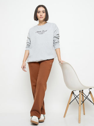 Madame Brown Cotton Blend Track Bottoms