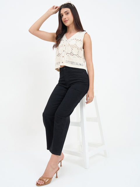 Madame Black Straight Fit Jean