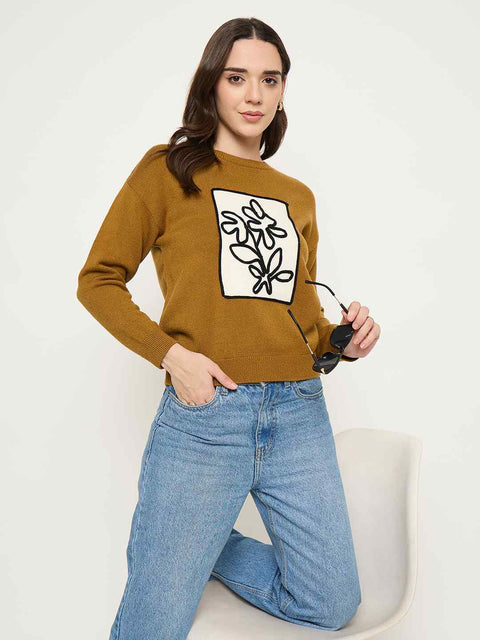 Madame Brown Round Neck Sweater