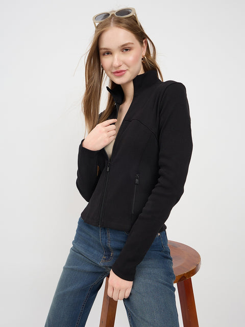 Madame Zipper Pocket Mock Neck Sweatshirt