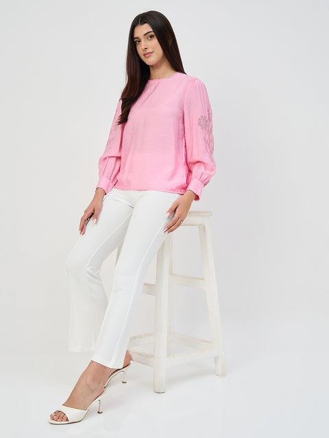 Madame White Pleated Front Flared Trousers