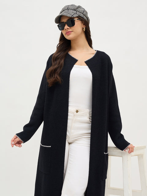 Madame Black Fancy Knit Shrug