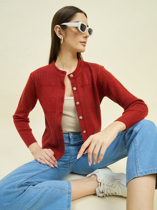 Madame Rust Round Neck Cardigan