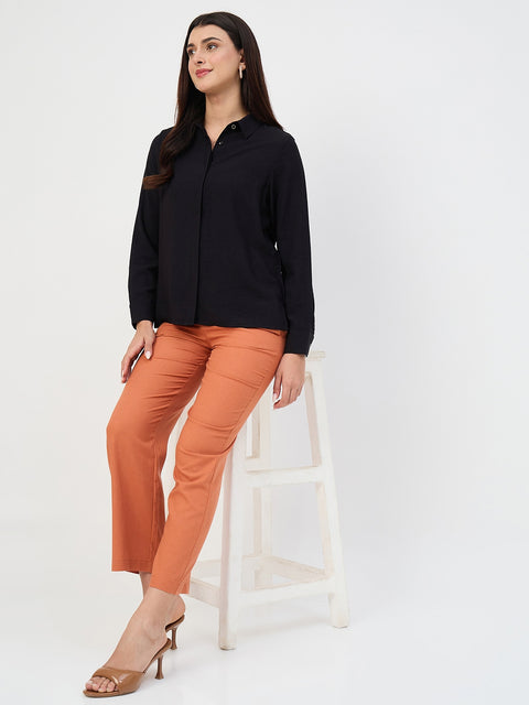 Madame Rust Straight-Fit Linen-Blend Trousers