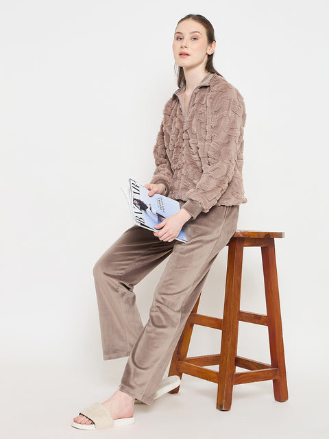 mSECRET Brown Solid Track Bottoms