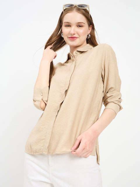 Madame Textured Rayon Blend Shirt