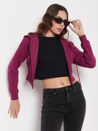 Madame Crop Plum Corset Sweatshirt