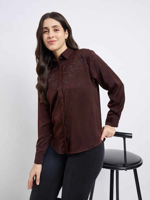 Madame Solid Coffee Shirt