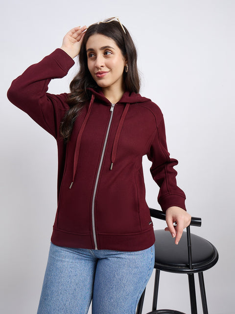 Madame Solid Wine Sweatshirt