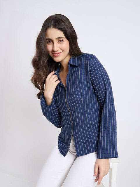 Madame Stripe Navy Shirt