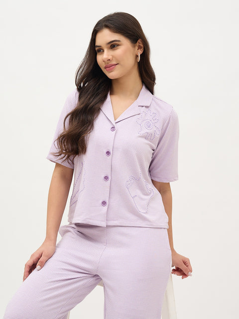 Madame Lilac Rayon Blend Co-ord Set