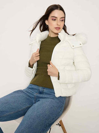 Madame White Quilted Jacket