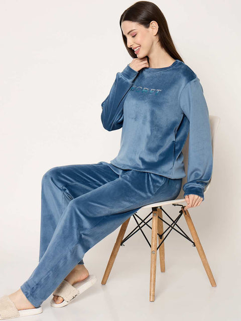 mSECRET Teal Crew Neck Night Suit