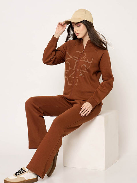 mSECRET Light Brown Embroidered Night Suit
