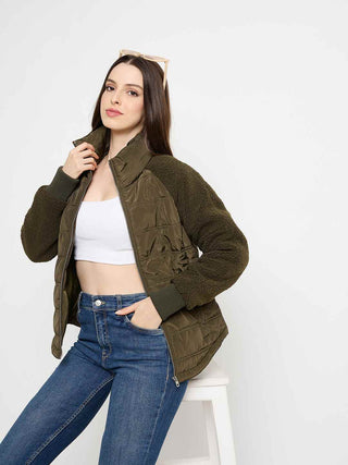 Madame Quilted Olive Green Jacket