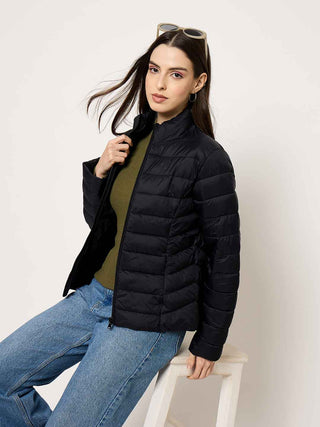 Madame Quilted Black Puffer Jacket