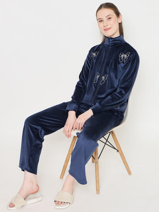 mSECRET Printed Blue Sweatshirt