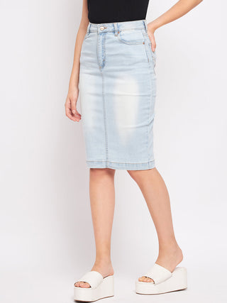 Madame Ice Blue High Rise Skirt