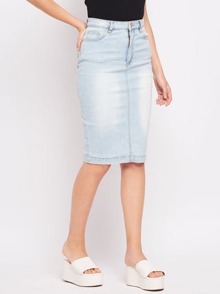 Madame Ice Blue High Rise Skirt