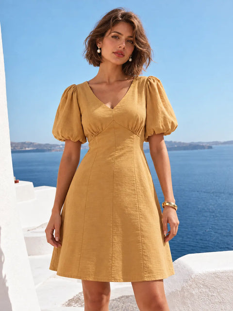 Madame Ruffle Flare Sleeve Dress
